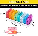 Doruimi Monthly Pill Box Organizer 32 Compartments Am Pm Easy Open for Elderly view 7