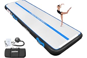 VOFiTNY All Purpose Gymnastics Mat 6.6/10/13/16/20 ft Sturdy Inflatable Tumble Track for Home/Gym