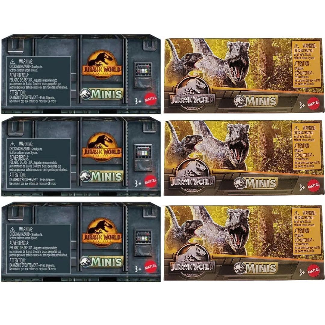 Jurassic World Dominion Dinos Minis Surprise Combo Box Set Bundle (Pack of 6)