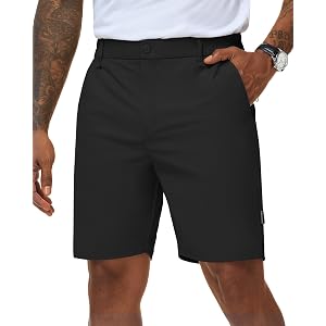 Ntrlv Men's Golf Dress Shorts 7 inch Casual Work Shorts for Men Lightweight Stretch Quick Dry with Muilt Pockets