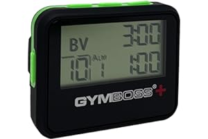 Gymboss Plus Interval Timer and Stopwatch - Black/Green Softcoat