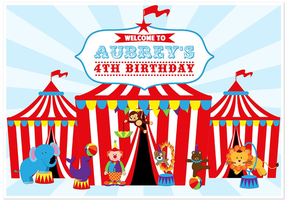 Party Decorations Circus Tent Big Top Carnival Birthday Banner