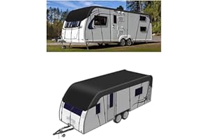 HFKJway Rv Covers 210D Oxford Cloth Rv Covers Wind, Rain and Snow Proof Utility Trailer Covers Camper Cover,8.5m×3m