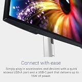 Dell U2724D UltraSharp 27 Inch QHD 1440p 120Hz IPS Black USB-C Monitor Silver view 4