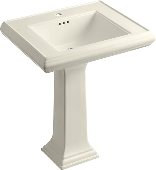 KOHLER K-2258-1-47 Memoirs Classic 27-Inch Pedestal Bathroom Sink with