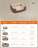 Feandrea Inner Dog Bed with Removable Reversible Cushion 60x50x20 cm view 6