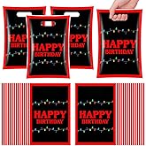 Eccliy 30 Pcs Spooky Party Favor Bags Retro Scary Colorful Light Bulbs Party Decorations Retro Scary Neon Glow Themed Bags for Birthday Supplies