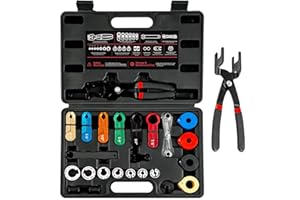 XOOL 26PCS Fuel Line Disconnect Tool Set, Master Quick Disconnect Kit with AC & Fuel Line Pliers, Spring Lock Tools, for Ford GM Chevy Automotive AC Transmission Systems