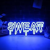 Sweat Neon Sign for Home Gym Wall Decor Sweat Gym Lighting Man Cave Decor Wall Art Gift 16.8"×6.8"