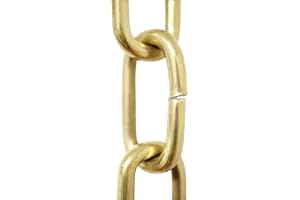 RCH Hardware CH-07-PB Brass Fixture Chain, 5 Gauge, Polished Brass