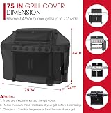 Unicook 75 inch Barbecue Cover Waterproof Heavy Duty Fits Weber Char Broil view 2