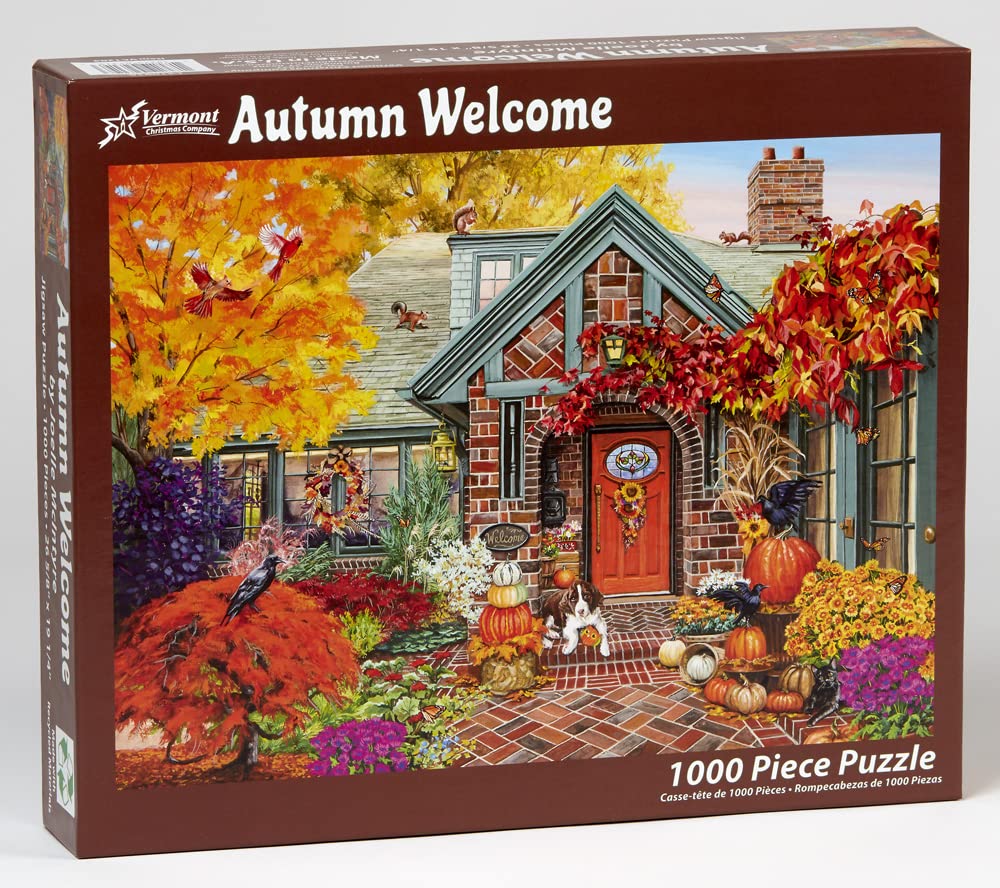 Vermont Christmas Company Autumn Welcome Jigsaw Puzzle 1000 Piece