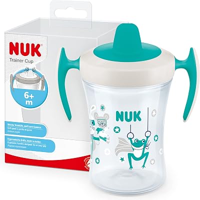 NUK Trainer Cup Sippy Cup 230ml Green Frog BPA Free Leak-Proof 6 Months