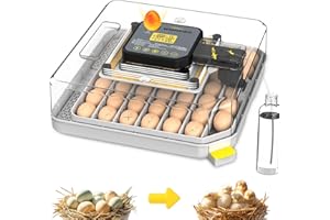 WONEGG Egg Incubator Incubator for Hatching Eggs 48 Eggs for Lab Home Farm with Automatic Egg Turning 360° Egg Candler Viewing for Chicken, Ducks, Goose, Quail