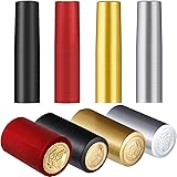 200 Pieces PVC Heat Shrink Capsules Wine Shrink Wrap Wine Bottle Capsules Shrink Caps for Wine Cellars and Home Use (Black, R