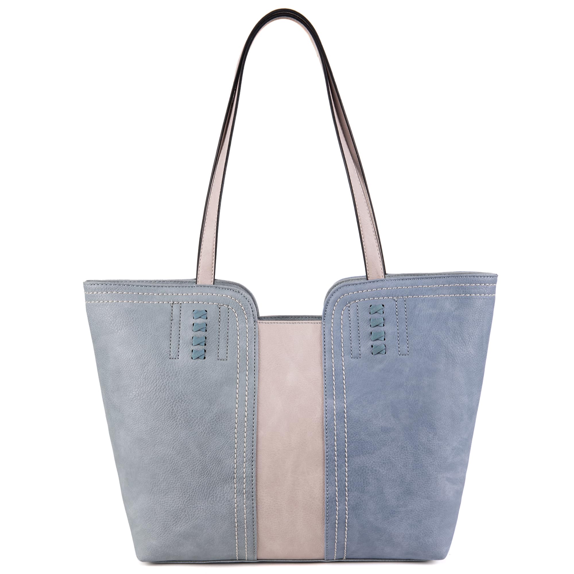 Montana West Tote Bag for Women Top Handle Satchel Purse Oversized Shoulder Handbag Hobo Bags Blue Christmas Gift MWC-118BBL Image