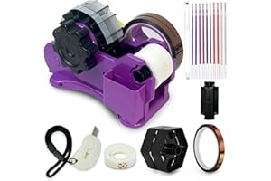 FINFINLIFE Heat Tape Dispenser Sublimation - Purple Multi-Roll Set, PreCut 1. 4'' Pieces for Heat Transfer & Mug Press Machine, 1+3'' Core, Semi-Automatic Tape Dispenser, Heat Transfer Tape