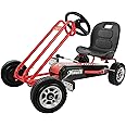 hauck Ride On Pedal Go Kart Toy w/ Adjustable Bucket Seat, for Boys & Girls Ages 4-8, Red