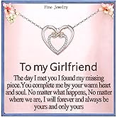 Gifytel Girlfriend Gifts, Girlfriend Necklace, Infinity Eternal Heart, CZ Silver Pendant Necklace, Birthday Gifts Jewelry for Women, Valentine's Day Gifts for Her, Relationship Gift Ideas