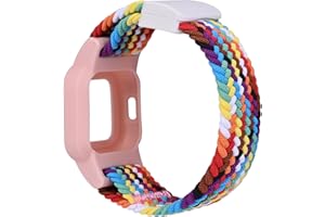 C2D JOY Nylon Strap Compatible with Garmin Vivofit Jr. 3 Bands Watch Sport Hoop&Loop Wristband - Black