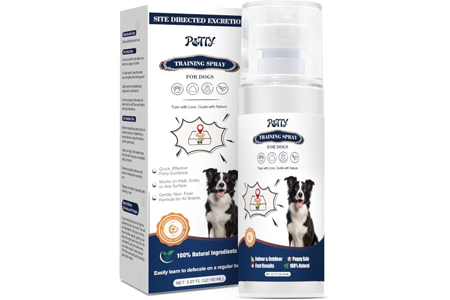 ELENTIA Potty Training Spray for Dogs, Go Here Dog Potty Training Spray & Dog Pee Spray, Puppy Potty Training Aid for Housebreaking, Natural Indoor & Outdoor Use, 5.07 Fl OZ