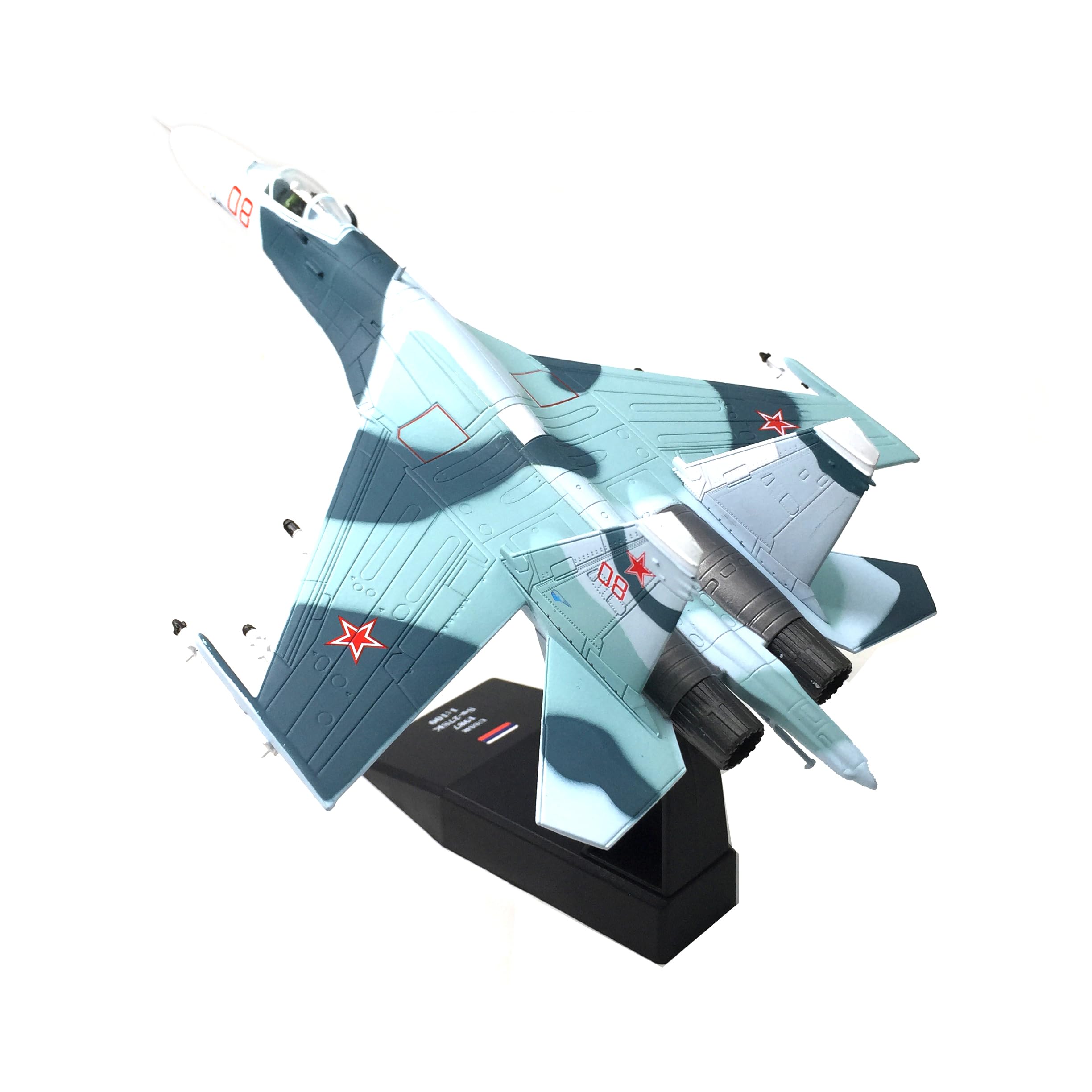 Enatuhter 1/100 Su-27 Fighter Aircraft Fighter Jet Plane Model Metal Aircraft Model Military Airplane Model Diecast Plane Model for Collection or Birthday Gifts