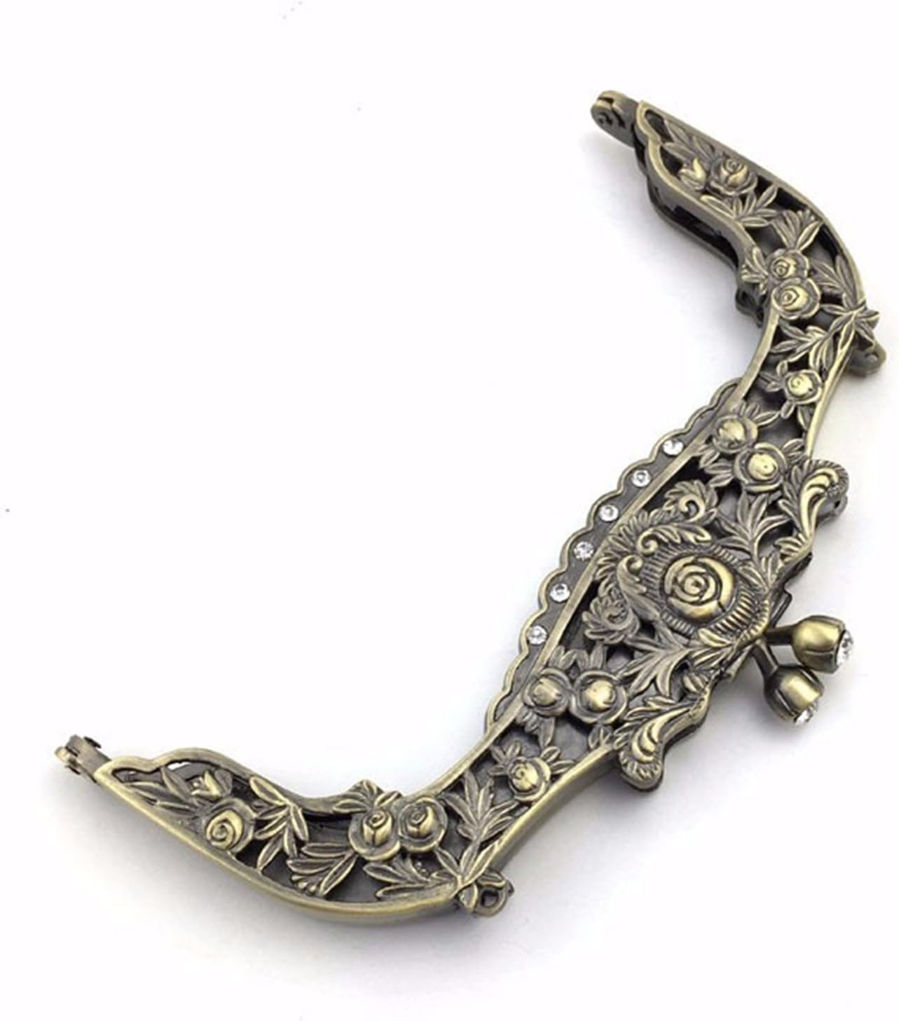 Ownstyle Hollow Out Bag Part Factory Supply DIY Bag Accessories Vintage Sewing Purse Frame Bag Frame 16 CM Metal Purse Frame Handbag Hanger Bronze Color B