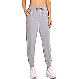 CRZ YOGA Women's Lightweight Workout Joggers 27.5" - Travel Casual Outdoor Running Athletic Track Hiking Pants with Pockets