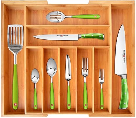 Royal Craft Wood Bamboo Kitchen Drawer Organizer Expandable