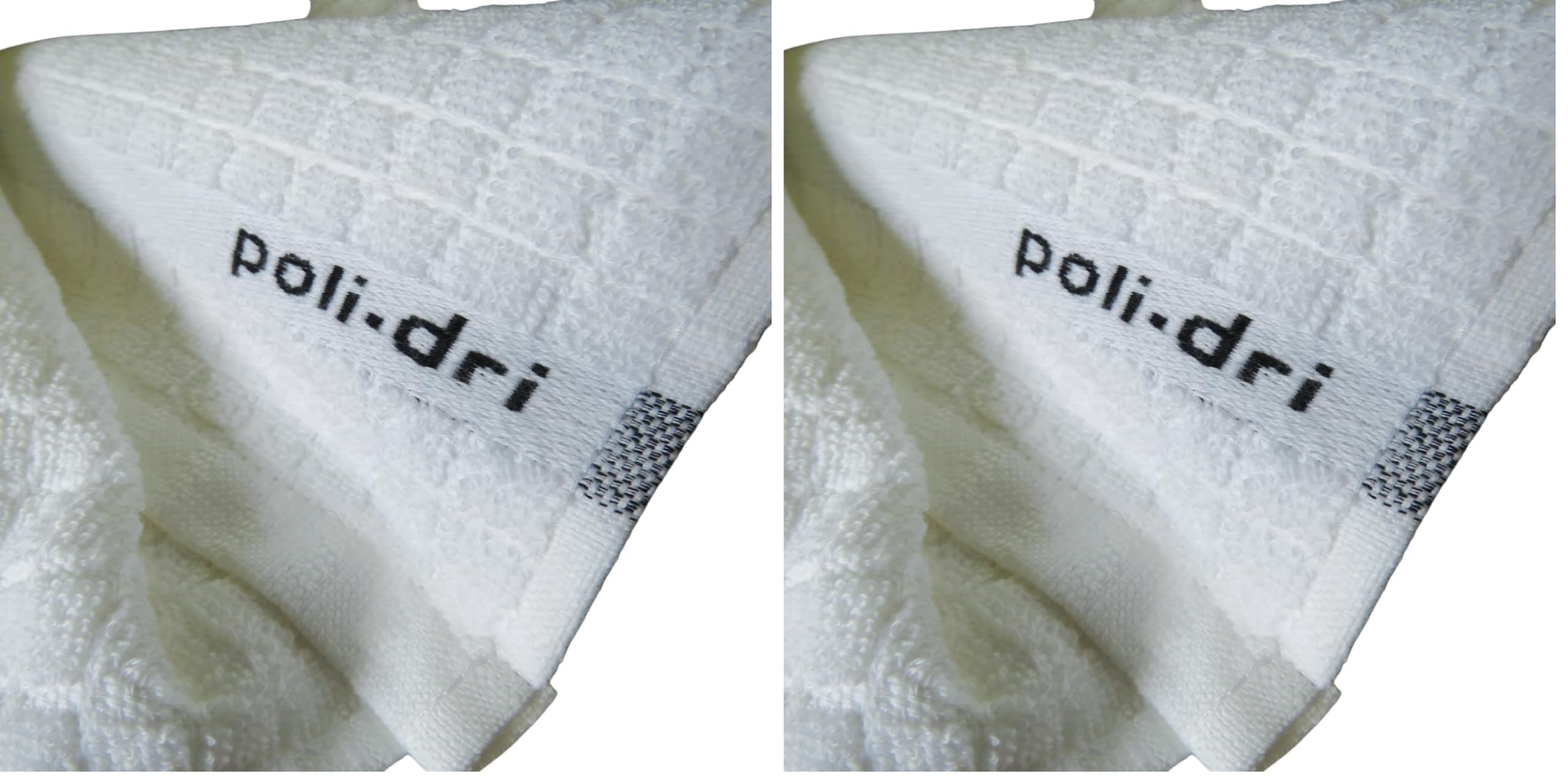 Samuel Lamont & Sons Poli-Dri Tea Towel White, Size 50cm x 70cm, 100% Cotton Terry Towelling, Ultra-absorbent & Super Soft, Machine Washable, White, One Size (Pack of 2)
