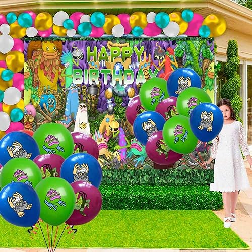Sing Monster My Singing Monster Birthday Party Supplies Decorations Cake  Topper Balloons Favors Backdrop Banner Decor in Kenya | Whizz Cake Toppers