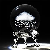 HDCRYSTALGIFTS 60mm/2.3inch 3D Inner Carving Rain