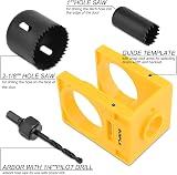 Gunpla Door Lock Installation Kit for Wood Doors 35-45mm Adjustable Deadbolt view 3