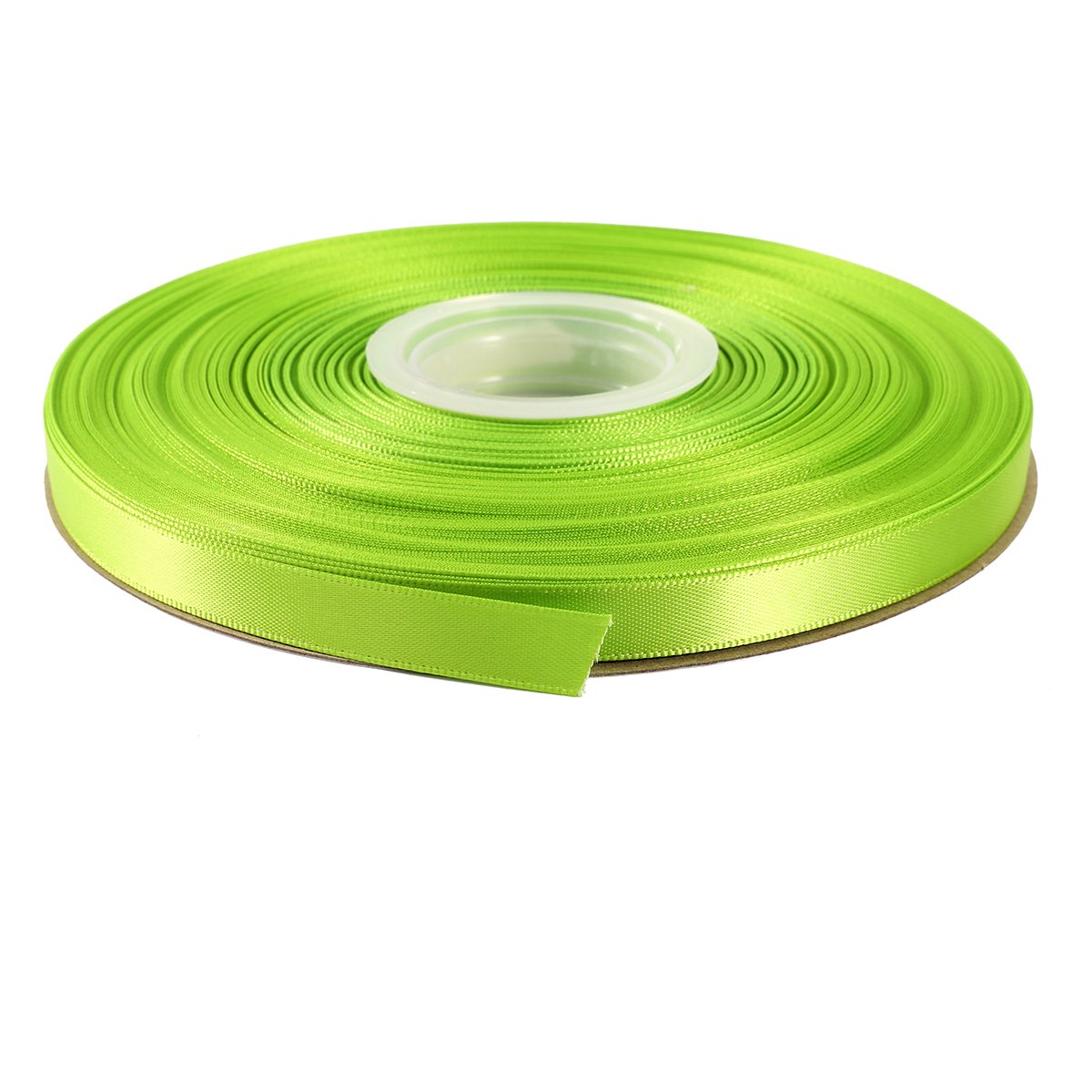 ITIsparkle 9mm Width (3/8") Double Faced Satin Ribbon 45 Meters (Full Reel) Crafts Gift Wrap Floristry - Apple Green Ribbon