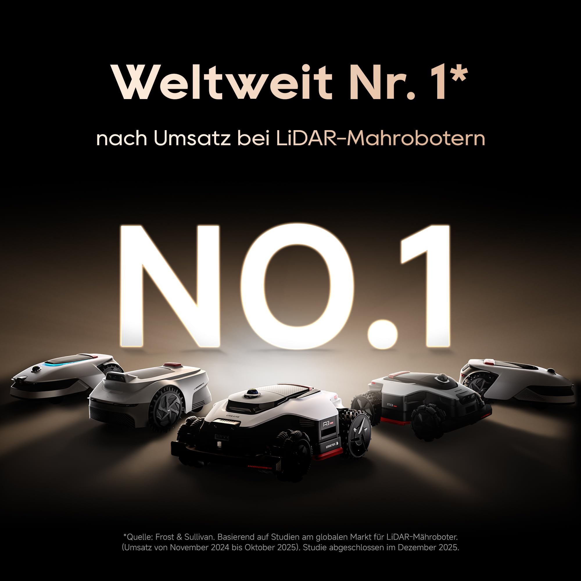 DREAME A3 AWD Pro 3500 Robot-Rasenmäher, für 3500 m², 4WD-Nabenmotoren, ohne RTK, 360° 3D-LiDAR & KI-Vision, Steigfähigkeit bis zu 80% (38,7°), EdgeMaster 2.0: ＜ 4 cm Kantenpräzision 4