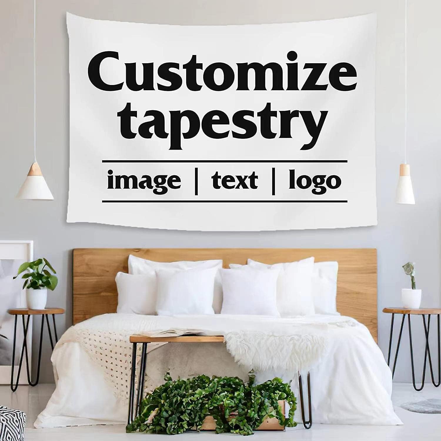 Tapestries - 37 * 29 inch Custom tapestry Personalized backdrop upload images & text wall hanging customized tapestry for bedroom decor, wedding, birthday gift