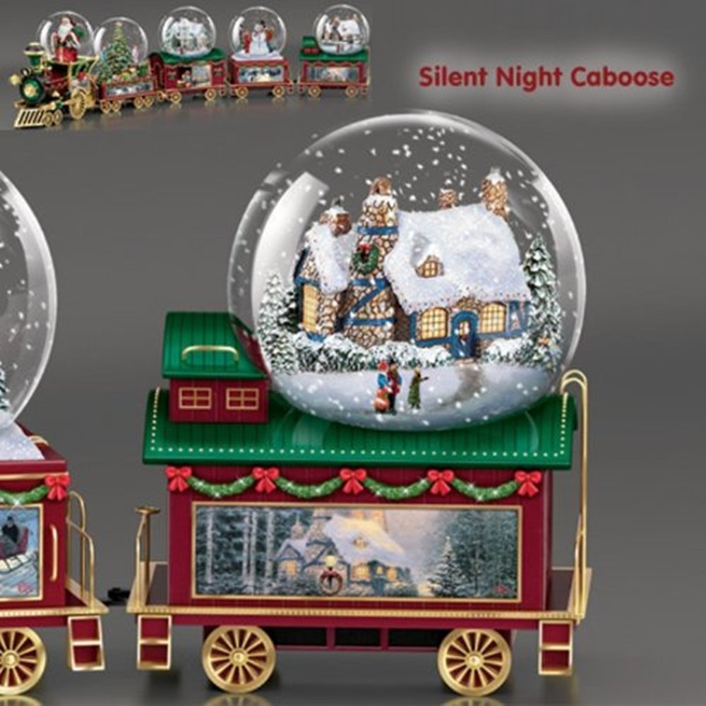 The Bradford Exchange Thomas Kinkade Wonderland Express Mini Snowglobe