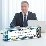 HETOOSHI Name Plate for Desk, Desk Double sided