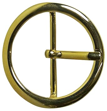 Fronhofer Schlichte runde Gürtelschnalle gold, Dornschnalle, Damen, 5 cm, 18395
