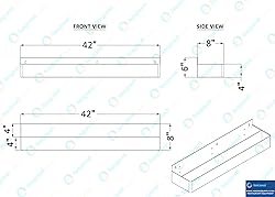 42 in. Abreast Double-Tier Stainless Steel Speed