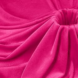 P Pothuiny Hot Pink Velvet Fabric by The Yard, 5