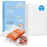 Vacuum Sealer Bags for Food, 100 Pre-cut 8 x 12 Inch BPA Free Food Saver Bags, Commercial Grade Heavy Duty Vac Bags for Long-Term Storage, Meal Prep or Sous Vide