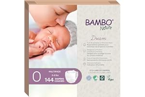 Bambo Nature Hypoallergenic Dream Baby Diapers, Premium Eco-Labeled Sustainable Diapers, Enhanced Leakage Protection, Totally