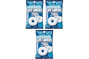 Life Savers Sugar-Free Mints Pack of 3 Bags - Sugar-Free Life Savers Mints - 3 Bags (2.65oz Each) | Packaged by Leathnu Foundry (Peppermint)
