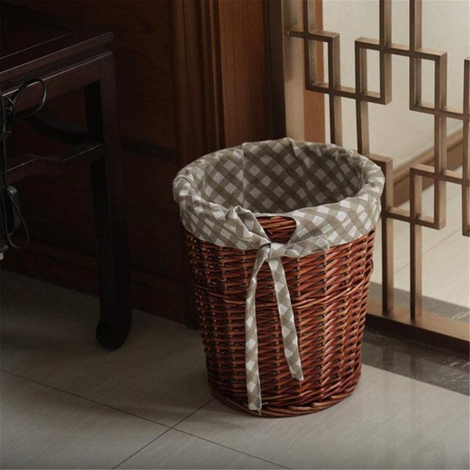 Laundry Basket Wicker Storage Box Handmade Woven Wicker Laundry Hamper Rattan Dirty