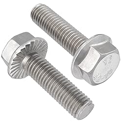 VGBUY M8-1.25 x 30mm Flanged Hex Head Bolts,304