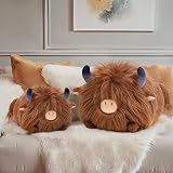 Mewaii 8 Inch Highland Cow Plush Pillow Cuddle Toy Soft Toy view 2