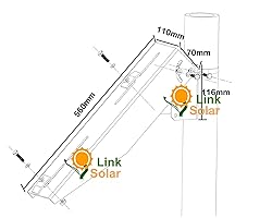 Solar Panel Pole Mount Kit Single Arm Pole-Wall