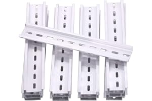 Keadic 15Pcs DIN Rail Slotted Aluminum RoHS Assortment Kit, 8 Inches Long 35mm Wide 7.5mm High