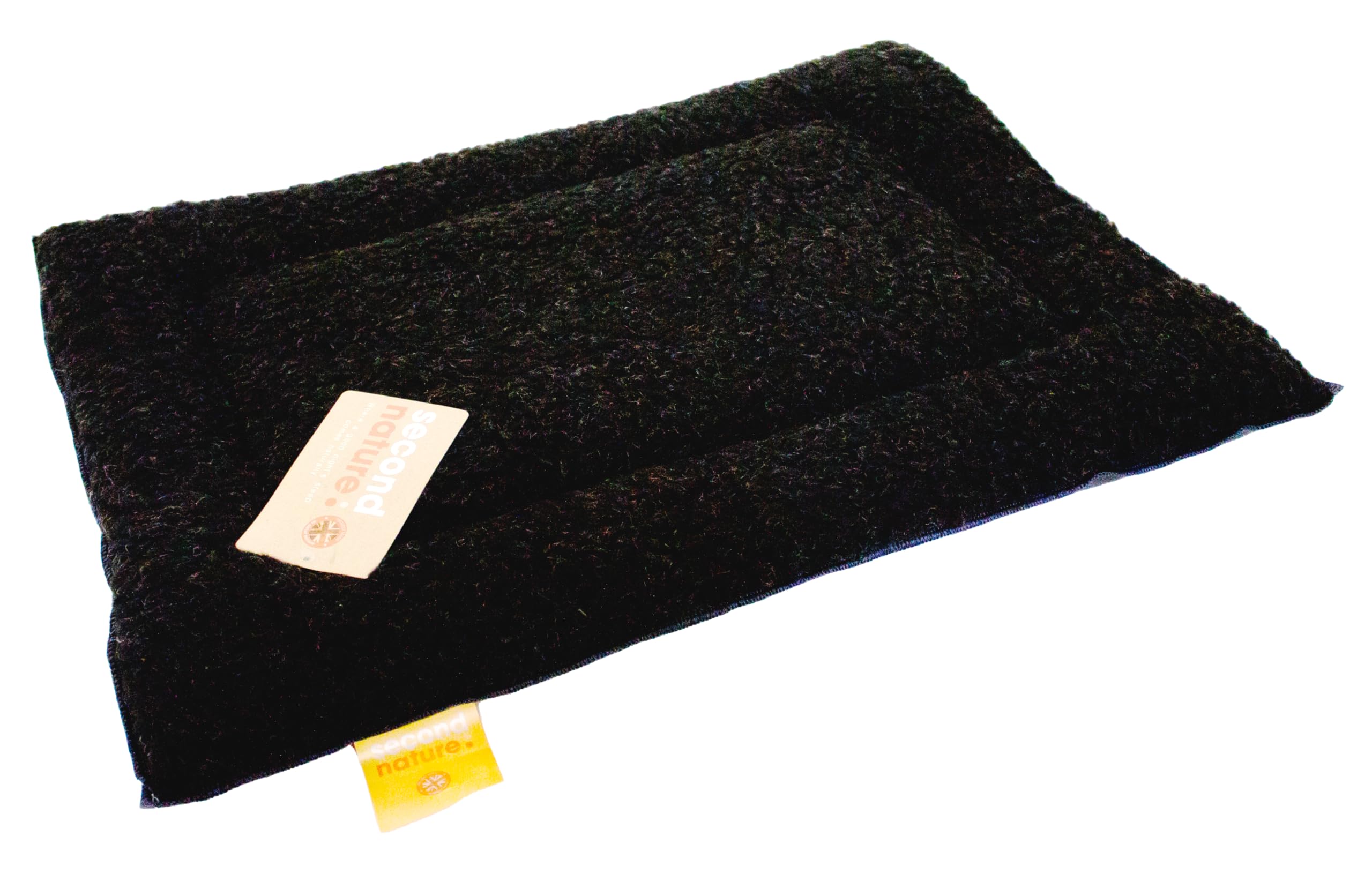 Second Nature Dog & Cat Cage Mat - Soft Washable Sherpa Cushion, Black, XX Large (91 x 122cm)